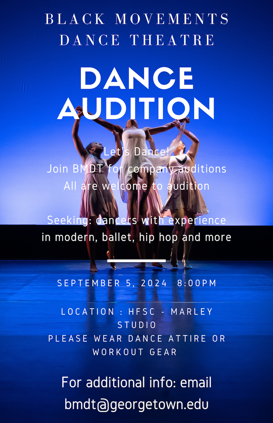 Dance Auditions | Department of Performing Arts | Georgetown University